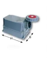 PCE Розетка настенная 63А/400V/3P+N+E/IP67 1357-6