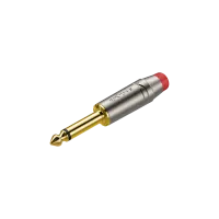 ROXTONE RJ2PP-RD-NG Разъем  jack 1/4" моно. Размер 118,4*14 Макс. диаметр кабеля: до 7мм, Цвет: серебренный
