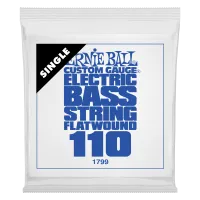 Ernie Ball 1799 - струна одиночная для бас-гитары, Серия Flatwound, Калибр: 110, Сердцевина: шестигранник; сталь, покрытая оловом, Обмотка: плоская,