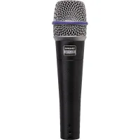 SHURE BETA 57A Частотный диапазон Beta 57A: 50 Гц — 16 кГц. Характеристика направленности — однонаправленная суперкардиоидная. Сопротивление 150 Ом. Уровень выходного сигнала -71 дБ (0.28 мВ).