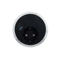 ABL 2F200110- Встраиваемая розетка серии Port El с 1xUSB-A 3.0, черная