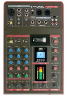 Phonic CELEUS Tube Микшерный пульт 5-ти канальный, USB плеер/рекордер, USB аудиоинтерфейс, BT