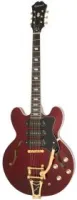 EPIPHONE Riviera Custom P93 WR гитара полуакустическая, цвет Wine Red