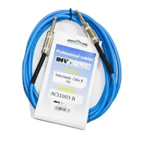 INVOTONE ACI1003 B - инструментальный кабель, 6,3 джек моно <-> 6,3 джек моно, длина 3 м (синий)