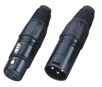 ROXTONE RX004M Red Разъем cannon кабельный папа 3-х контактный, цвет: Черный с красным кольцом