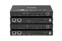 Удлинитель сигнала HDMI Infobit [iTrans E100UC] USB по витой паре до 100 метров, поддержка 4К60, HDBT 3.0