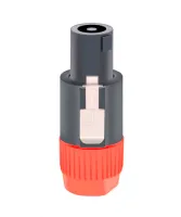 Taverlab F1011-Orange - Разъём кабельный 4PIN Speaker Connector "папа", оранжевый