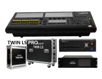 STAGE4 TWIN LS PRO DMX-пульт (консоль) / 4096 параметров / 3 дисплея / 18 мото-фейдеров / 6 энкодеров / 6 DMX-OUT / 1 DMX-IN / 2 Ethernet / 1 DVI / Кейс / Нетто 52 кг