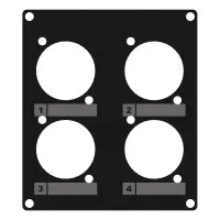 Caymon CASY203/B Модуль CASY имеет четыре отверстия для разъема размера D.