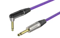 ROXTONE TGJJ110-TPL/6 Кабель инструментальный, феолетовый, 7mm, 1 x 0,5mm2, 6,3mm mono Jack - 6,3mm mono Jack (угловой), 6м
