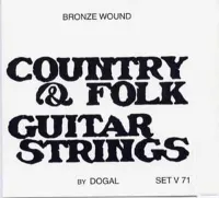 Acoustic guitar string set Dogal V71A - Galvanized steel trebles and bass with 80/20 bronze winding on hexagonal core. Thickness .010-.047 inch.