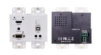 Настенный передатчик HDBaseT Infobit [WP210-T] , 2 группы US Decora. HDMI 2.0 18,0 Гбит/с, 70 м для 1080p, 40 м для 4K/60 Гц, HDCP2.2, PoC, двунаправленный ИК и RS232, с масштабированием VGA.