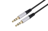 00-00032068 Кабель AUX Jack 3.5мм(m)-Jack 3.5мм(m), 5м, ПВХ, GoPower