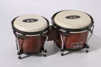 XS MB460 BONGO пара бонго 6" + 7", кожаные мембраны Teue Skin Cow, традиционный обод толщина 3 мм с 4-мя отверстиями для реуглировочных винтов, стальное нижнее кольцо, хромированная фурнитура,AM Gloss