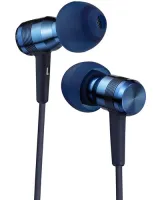 Headphones with mic JVC Solidege HA-FD7-A - In-ear headphones with 5.8 mm dynamic Micro-HD driver and nanocarbon membrane in a metal housing for Hi-Res Audio. Blue color