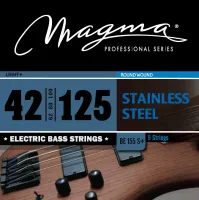 Magma Strings BE155S+ - Струны для 5-струнной бас-гитары Low B 42-125, Серия: Stainless Steel, Калибр: 42-62-80-100-125, Обмотка: круглая, нержавеющая