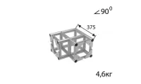 ИМЛАЙТ Q25/31-22 Стыковочный угол 90 градусов, 250x250мм, d40x2 \ d16x2мм. Крепежный размер 140х140мм, М10.