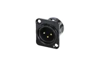 Rean RC3MDL-B- 3-х пиновый панельный разъём XLR "папа". Фланец "D" типа