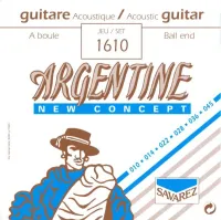 1610 Argentine Комплект струн для акустической джаз гитары, Extra Light, шарик, 10-45, Savarez