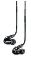 SHURE SE315-K-EFS наушники внутриканальные (наушники вставные) с одним драйвером, черные, отсоединяемый кабель