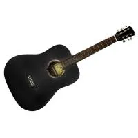 D-Black Гитара акустическая, черная, Кунгурская Акустика