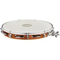 Meinl pa12cn-m-tf-h  пандейро деревянный 12" traditional с держателем, кожаная мембрана