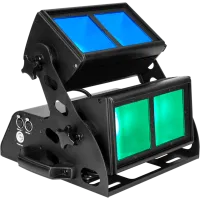 SILVER STAR SS812XCA MYCYC Светодиодный заливной  светильник, 64LED, RGBWA смешение цветов, 16R+16G+16B+8W+8A х 2 Вт LED,  оптика 45'х60'  управление DMX-512 -  11 вариантов ,  авто режим, персональные программы, цветовые макросы, строб-эффект, диммер,  3