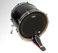 Evans bd22emadonx  22"onyx пластик для бас бар. однослойн. черный с демп. кольцом