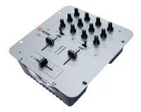 VOLTA DJM-12 DJ-микшерный пульт. 2 лин./фоно входа + микрофонный вход, двухполосные эквалайзеры на каждом канале, выходы - мастер и "запись". Цвет - серебряный металлик.