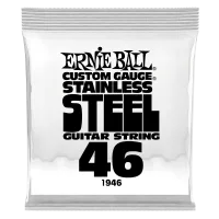 Ernie Ball 1946  струна одиночная для электрогитары, Серия Stainless Steel, Калибр: 46, Сердцевина: шестигранник; сталь, покрытая оловом, Обмотка: