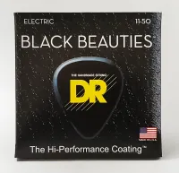 DR BKE-11 - струны для электрогитары, Калибр: 11-50, Серия: BLACK BEAUTIES™, Обмотка: никелированая сталь, Покрытие: есть