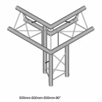 Dura Truss DT 23 C32-ULDL Узел стыковочный 3-х лучевой, 90гр, алюминиевый, сечение 220х220мм