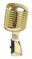 VOLTA VINTAGE GOLD Вокальный динамический микрофон кардиоидный. Металлический ударозащищённый корпус ретро дизайна. Частотный диапазон 50-18.000 Гц, сопротивление 600 Ом.  В комплекте кабель  5 м