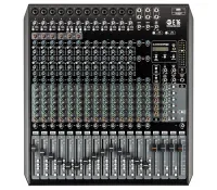RCF E 16  Микшерный пульт, 12 микрофонных входов + 2 стерео входа, 5 AUX + FX, компрессор на 6-ти микрофонных входах, 4-полосн. полупараметр. EQ.
