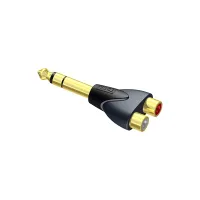 Procab CLP210- Переходник 2х RCA (розетка) – Jack 6,3 мм стерео (вилка)