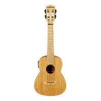 HH-2313E Bamboo Series Укулеле концертный со звукоснимателем, с чехлом, цвет натуральный, Cascha