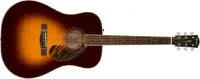 FENDER PD-220E 3-Tone Vintage Sunburst электроакустическая гитара, цвет санберст, кейс в комплекте