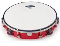 STAGG TAB-210P-RD 10" настраиваемый пластиковый тамбурин, 2 ряда колокольчиков, цвет: красный