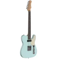 STAGG SET-CST SNB - электрогитара, 22 лада, Telecaster,  корпус: ольха, гриф: клен, на болтах, накладка: палисандр, звукосниматели: SS, регулировки: 1х громкость, 1х тон, 3-х позиционный переключатель, цвет: бирюзовый