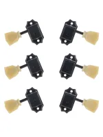 SD90-HAPM-SL-B-L3+R3 Колки для гитары 3+3, локовые, черные, Gotoh