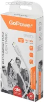 00-00022804 Кабель GP10TL Lightning (m)-Type-C (m) 1.0м, белый, GoPower