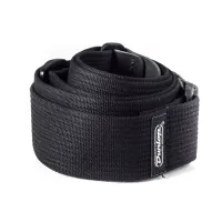 D27-01BK Ribbed Ремень для гитары, хлопок, черный, Dunlop
