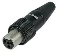 Rean RT5FCT-B кабельный разъем mini XLR female 5 контактов ,винтовой замок