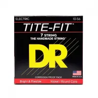 DR MT7-10 - струны для 7-струнной электрогитары, Калибр: 10-56, Серия: TITE-FIT™, Обмотка: никелированая сталь, Покрытие: нет