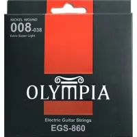 EGS 860 струны для 6-ти струнных электрогитар Electric Nickel Wound Extra Super Light, .008, .011, .014, .021w, .030w, .038w, Olympia