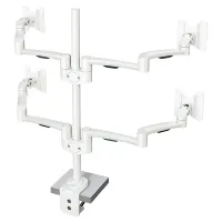 Kondator 438-LC29W- Настольный шарнирный кронштейн серии OSLO для 4 мониторов (2x2), макс. нагрузка 36 кг, зажим, белый