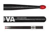 VIC FIRTH N7ANB - барабанный палочки (черного цвета) 7A, орех, нейлоновый наконечник, длина 15 1/2", диаметр 0,540", серия NOVA