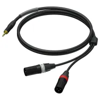 Procab PRA712/3- Аудиокабель miniJack 3,5 мм стерео (вилка) – 2х XLR 3-pin (вилка), гибкий, UltraFlex™