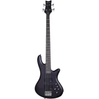 SCHECTER STILETTO STUDIO-4 STBLS - 4-струнная бас-гитара, 24 лада.Корпус: красное дерево (махагон).Гриф: клен/орех.Накладка грифа: палисандр.Звукосниматели: EMG .Цвет гитары: Цвет гитары: See-Thru Black Satin (STBLS) - черный сатин