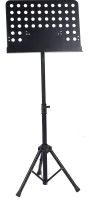 ROXTONE MUS012 Black Пюпитр на трех складывающихся ногах, высота, регулируемая: 70-120см, размер подставки: 50х34cm, цветr:черный, вес: 3,3kg. 5штук в коробке размером: 67x37x60cм<br>